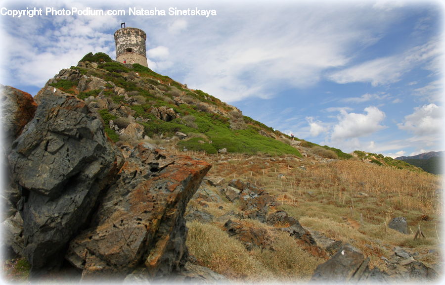 Architecture, Castle, Fort, Rock, Cliff, Outdoors, Coast