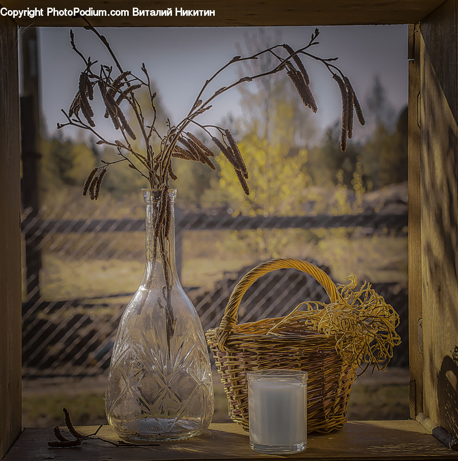 Glass, Goblet, Beverage, Dairy, Milk, Jar, Bonsai