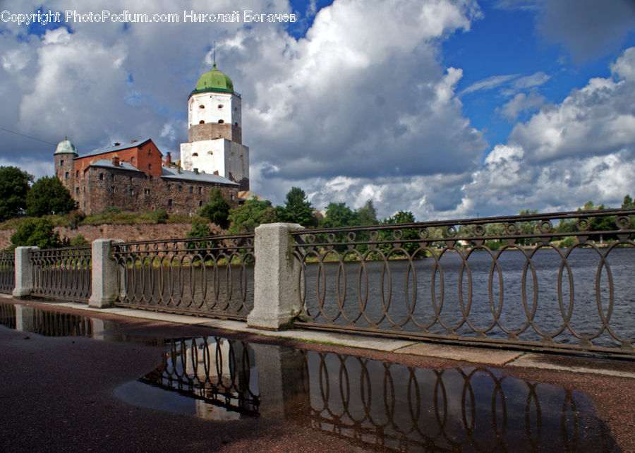 Architecture, Castle, Fort, Tower, Bench, Downtown, Plaza