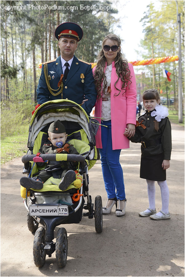 Human, People, Person, Stroller, Motor, Motorcycle, Vehicle