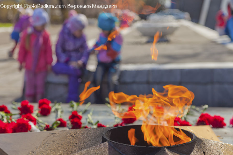 People, Person, Human, Fire, Flame, Bonfire, Campfire