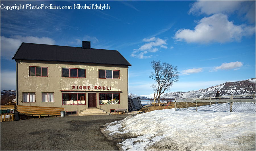 Bench, Apartment Building, Building, High Rise, Cottage, Housing, House