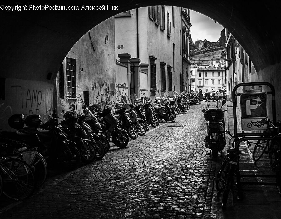 Bicycle, Bike, Vehicle, Arch, Cyclist, Scooter, Motor