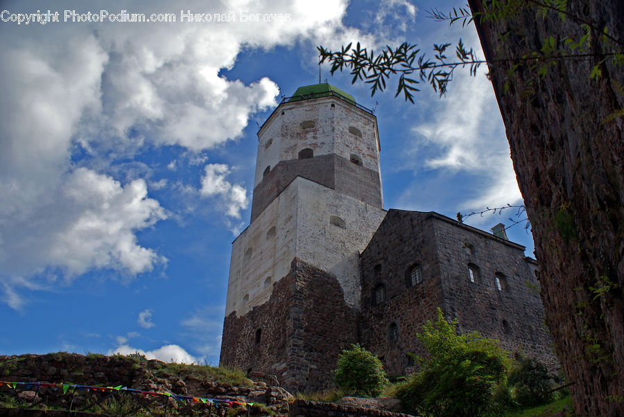 Architecture, Bell Tower, Clock Tower, Tower, Cliff, Outdoors, Castle