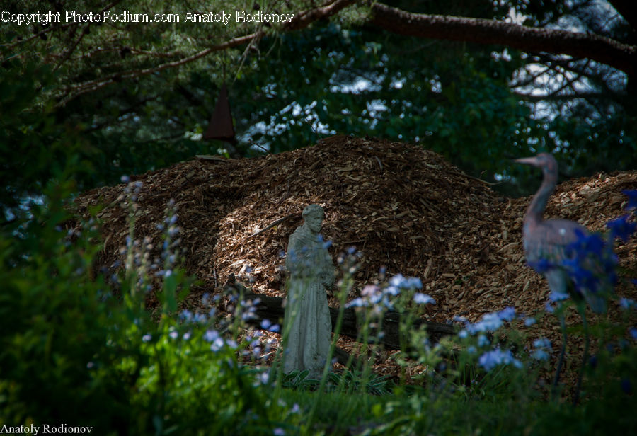 Art, Sculpture, Statue, Bird Feeder, Ardeidae, Bird, Crane Bird