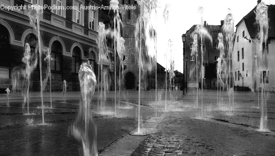 Fountain, Water, Art, Sculpture, Statue, Arch, Bunker