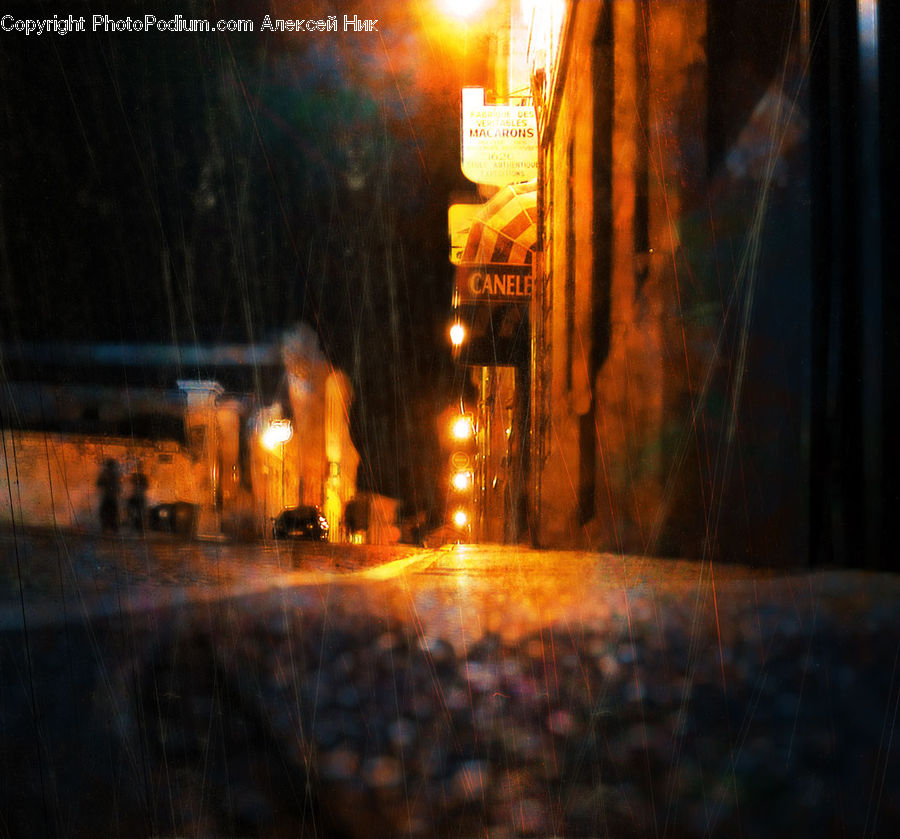 Fire, Cobblestone, Pavement, Walkway, Alley, Alleyway, Road