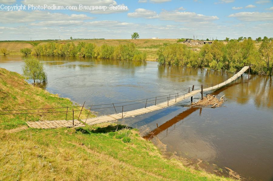 Outdoors, Pond, Water, Boardwalk, Deck, Path, Sidewalk