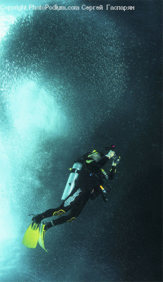 Asphalt, Tarmac, Diver, Diving, Person, Water, Adventure