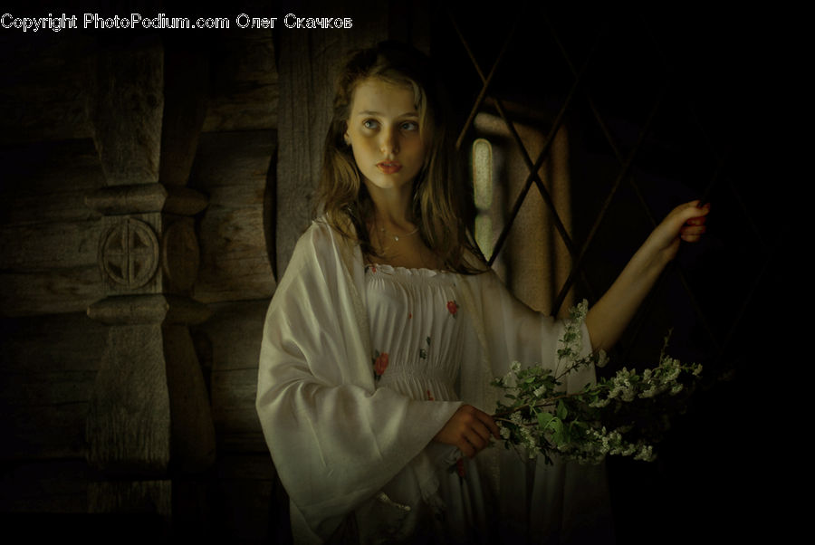 People, Person, Human, Plant, Potted Plant, Crypt, Blouse