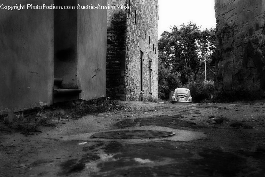 Alley, Alleyway, Road, Street, Town, Rock, Brick