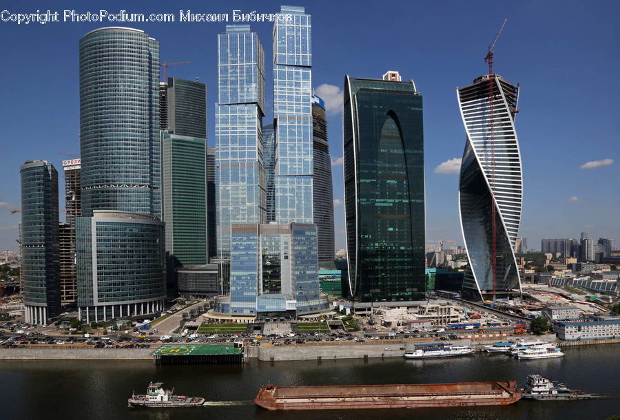 City, Downtown, Metropolis, Urban, Dock, Port, Waterfront