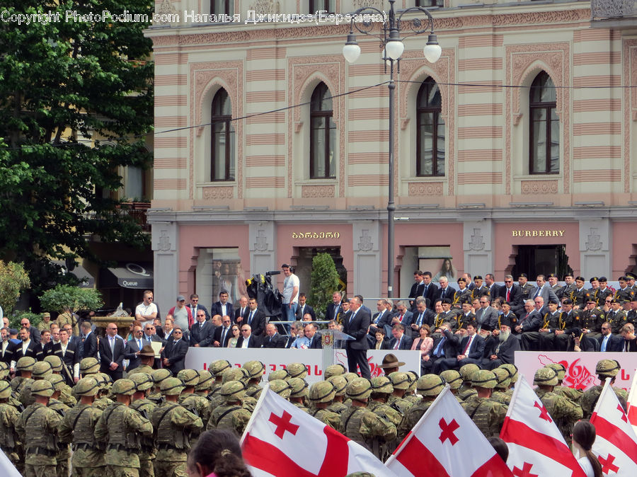 Army, Military, Person, Soldier, Crowd, Parade, Team