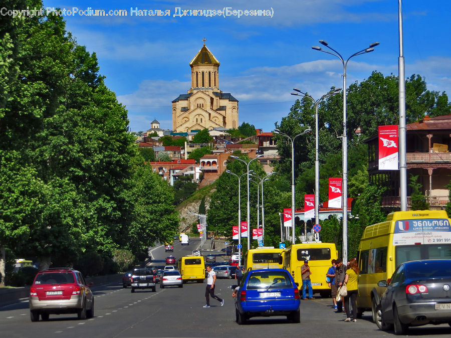 Automobile, Car, Vehicle, Architecture, Castle, Fort, Bus