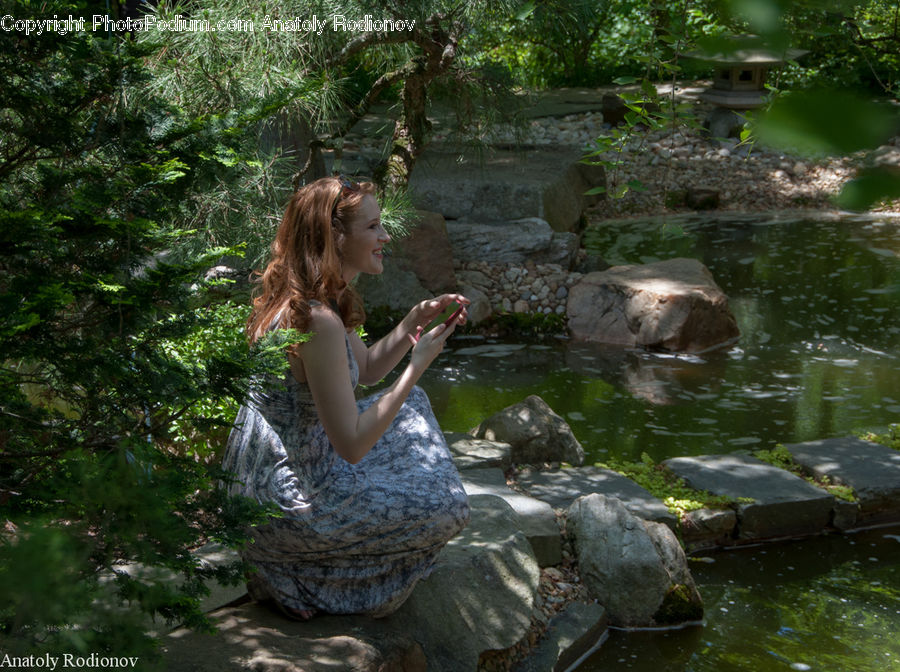 People, Person, Human, Outdoors, Pond, Water, Rock