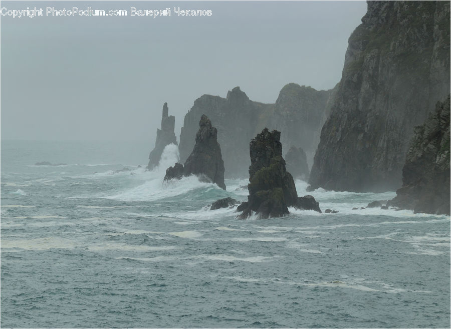 Outdoors, Sea, Sea Waves, Water, Coast, Ocean, Cliff