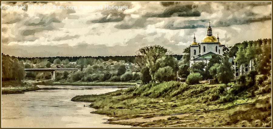 Art, Painting, Architecture, Castle, Fort, Church, Worship