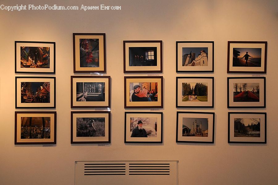 Art, Art Gallery, Fireplace, Hearth, Collage, Poster, Monitor