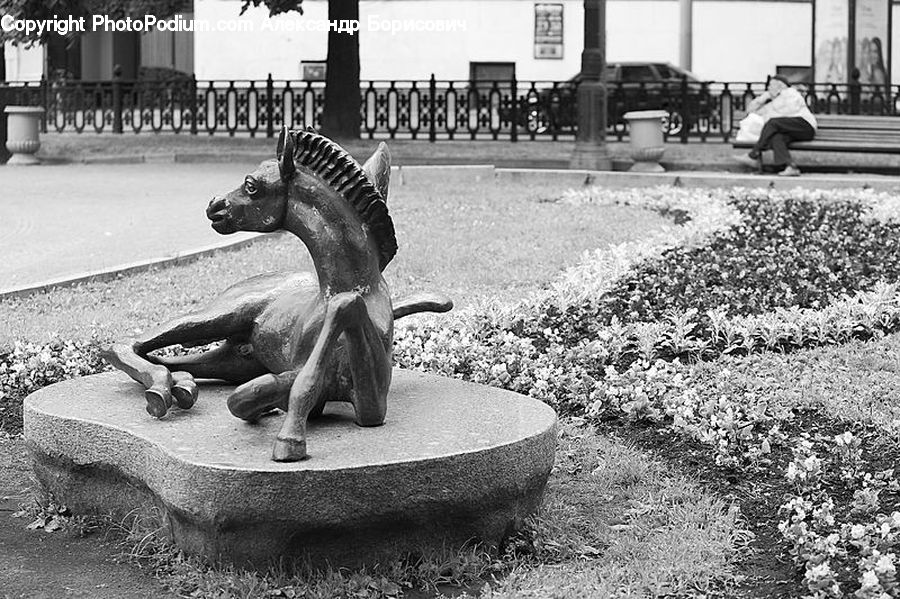 Art, Sculpture, Statue, Bench, Architecture, Downtown, Plaza