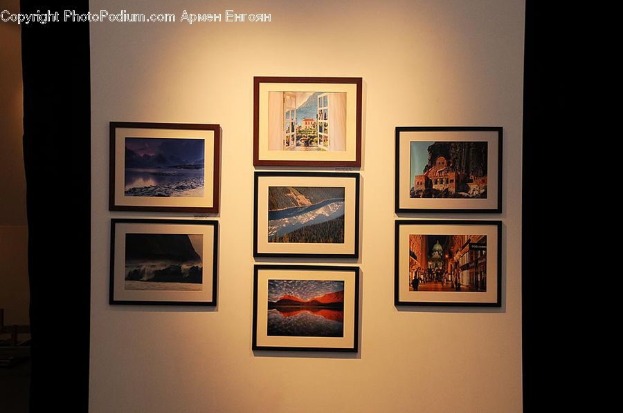 Art, Art Gallery, Fireplace, Hearth, Entertainment Center, Modern Art, Monitor