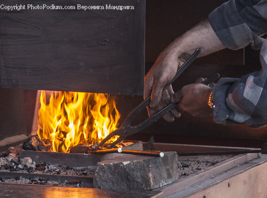 People, Person, Human, Forge, Fire, Art, Modern Art