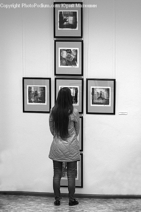 People, Person, Human, Art, Modern Art, Back, Art Gallery