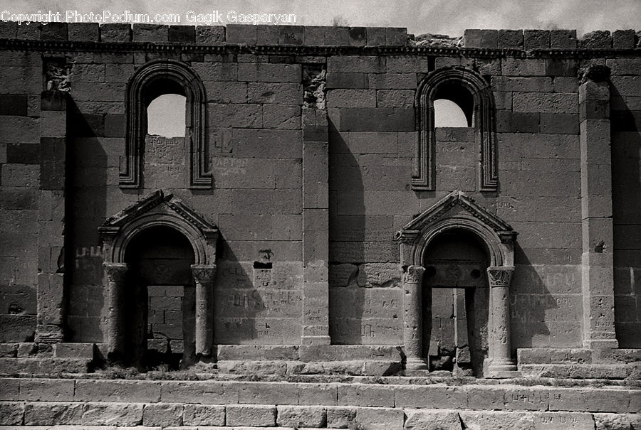 Arch, Arched, Brick, Column, Pillar, Architecture, Cathedral
