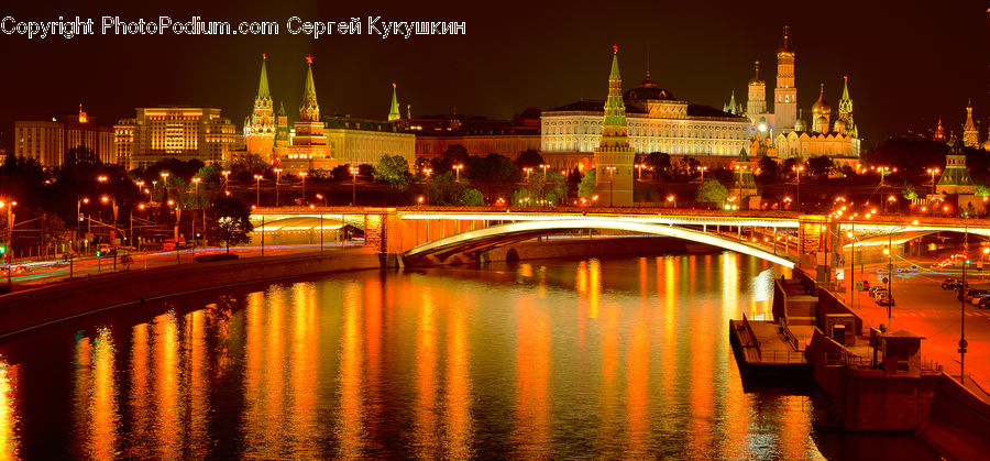 City, Downtown, Bridge, Metropolis, Urban, Architecture, Tower