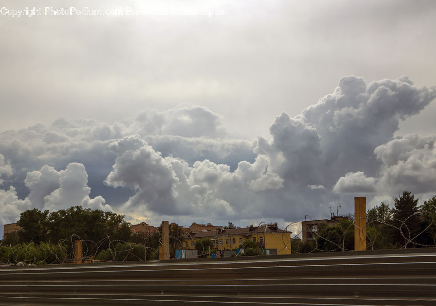 Cloud, Cumulus, Sky, Azure Sky, Outdoors, Factory, Refinery