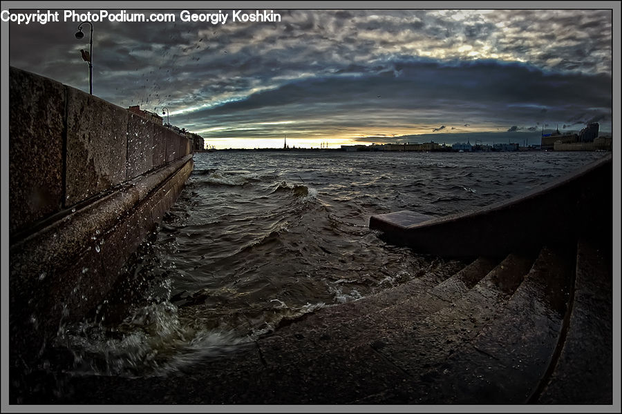 Coast, Outdoors, Sea, Water, Storm, Weather, Sea Waves