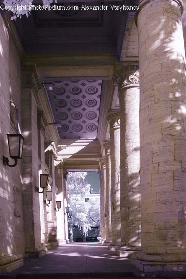 Column, Pillar, Arabesque Pattern, Brick, Lighting, Architecture, Shrine