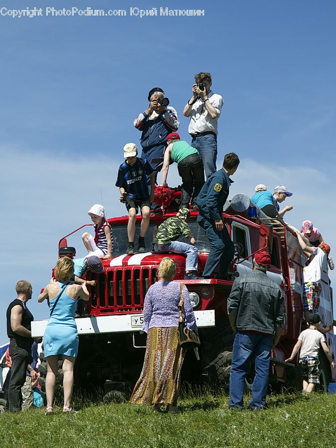 People, Person, Human, Ball, Sphere, Crowd, Tractor