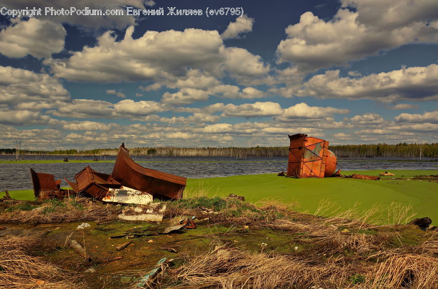 Field, Grass, Grassland, Land, Outdoors, Cabin, Hut