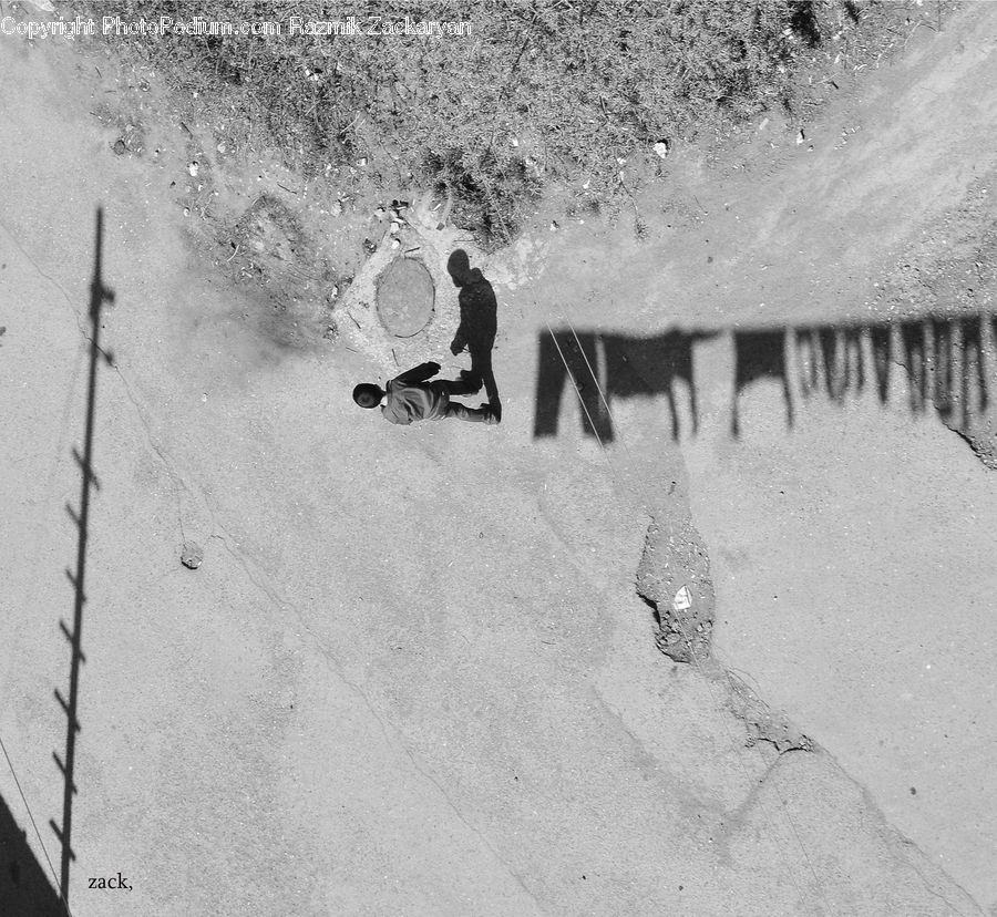 Outdoors, Sand, Soil, Fence, Wall, Asphalt, Tarmac