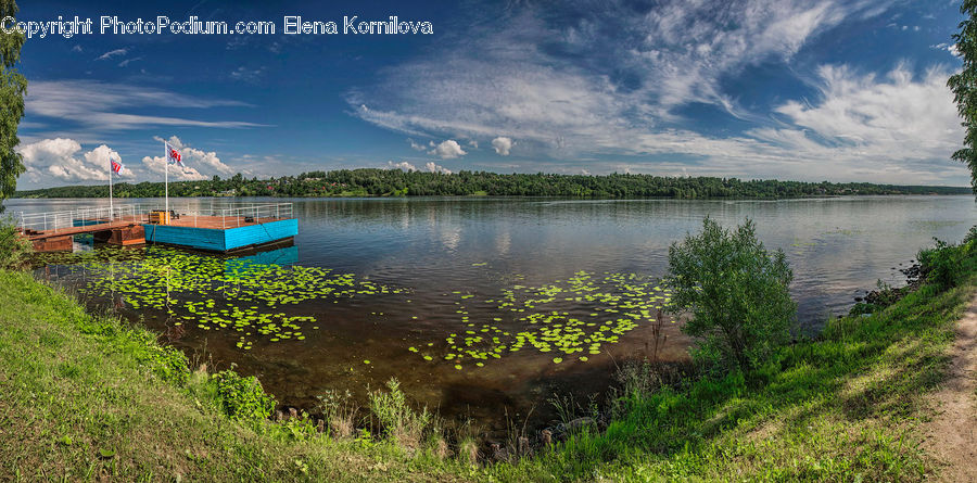 Lake, Outdoors, Water, Field, Grass, Grassland, Plant