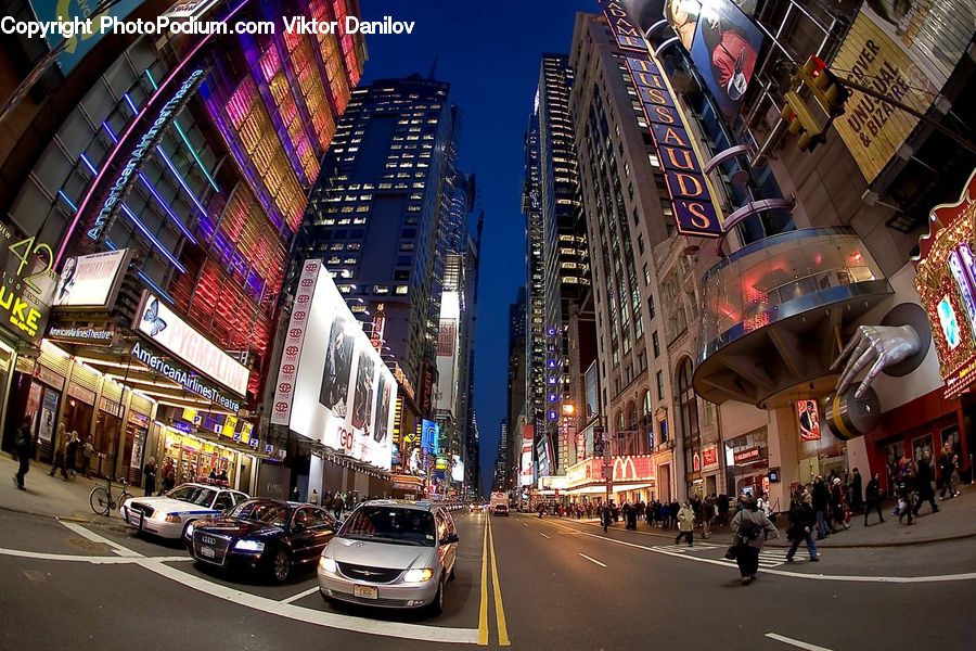 Automobile, Car, Vehicle, City, Downtown, Metropolis, Urban
