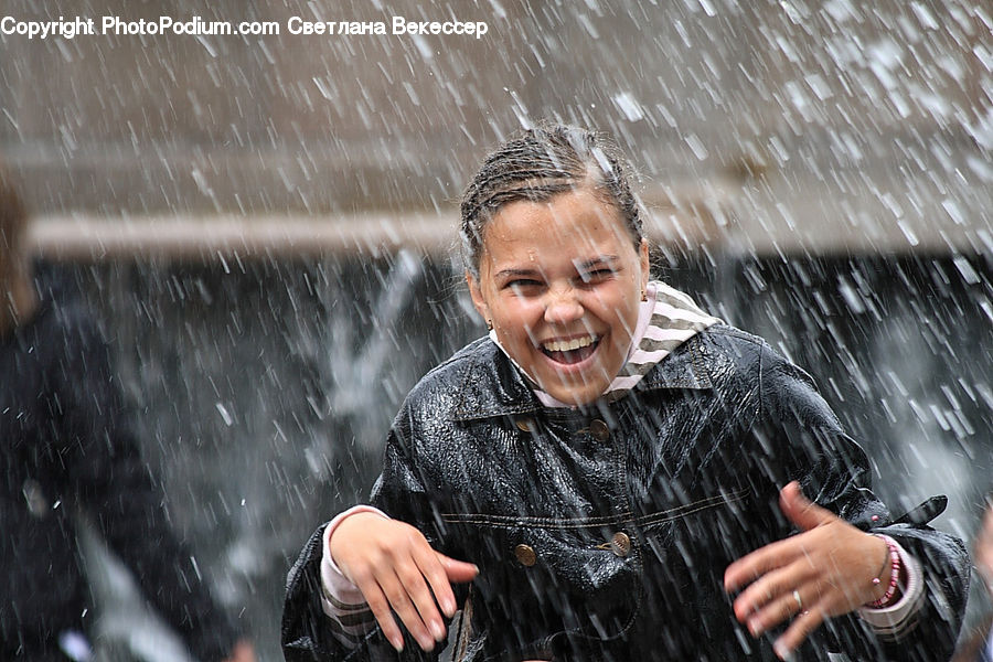 People, Person, Human, Fountain, Water, Female, Girl
