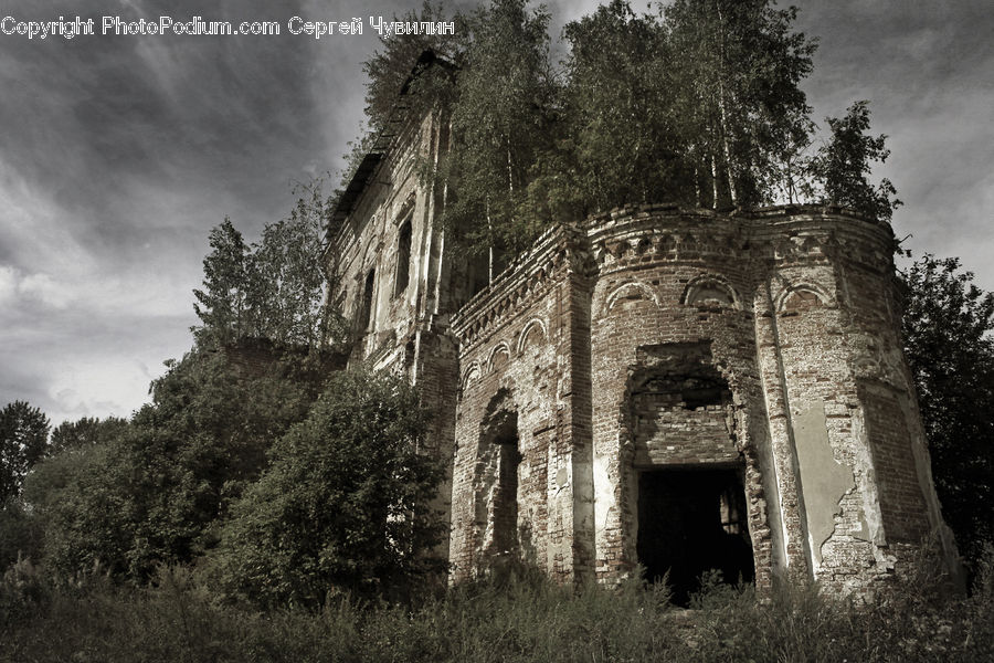 Fireplace, Hearth, Brick, Ruins, Tomb, Architecture, Church