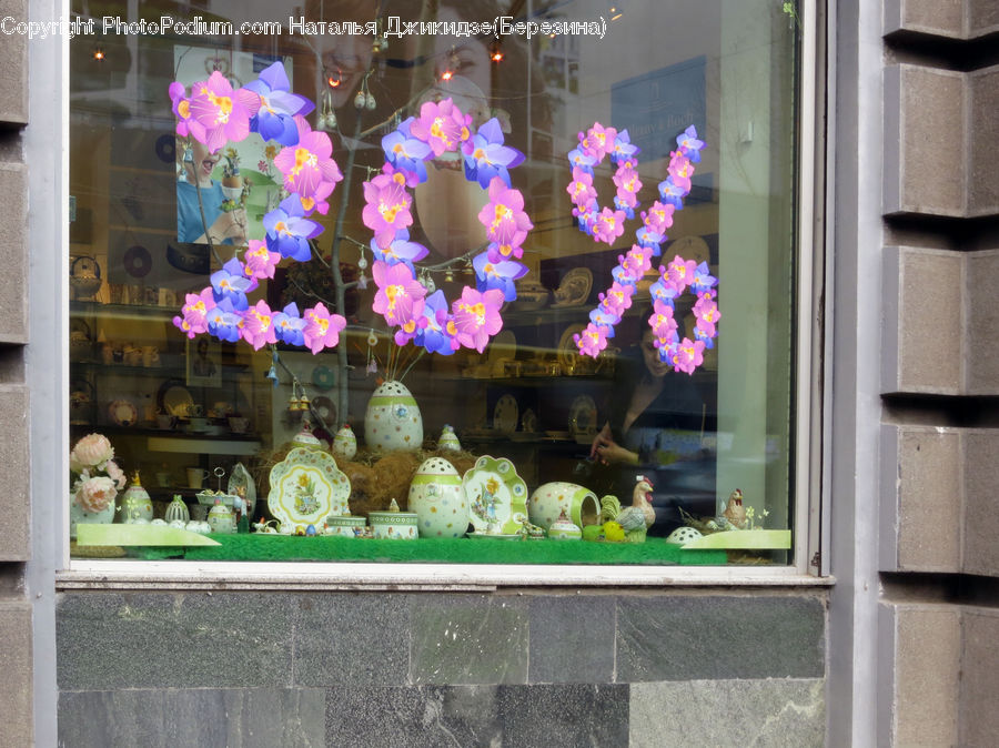 Floral Design, Cabinet, China Cabinet, Furniture, Flower, Flower Arrangement, Flower Bouquet