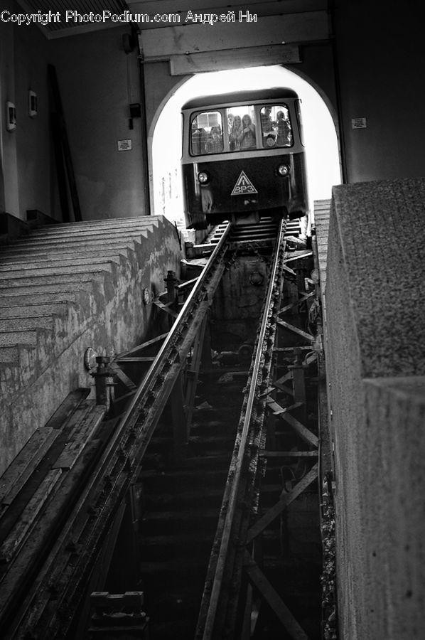 Train, Vehicle, Tunnel, Subway, Train Station, Corridor, Cable Car