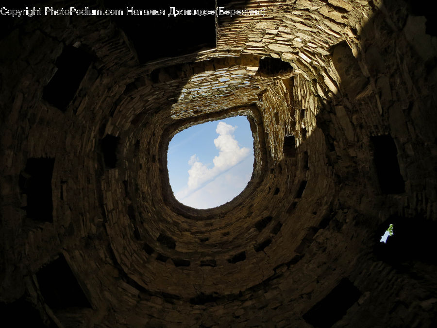 Hole, Cave, Architecture, Bell Tower, Clock Tower, Tower, Castle