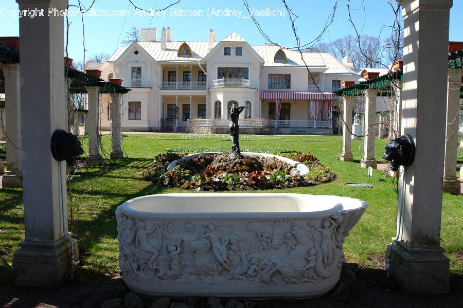 Building, Housing, Villa, Architecture, Downtown, Plaza, Town Square