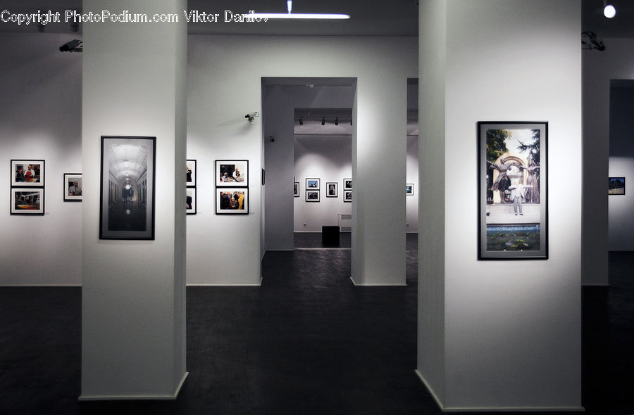 Art, Art Gallery, Corridor, Blackboard, Lighting, Fence, Wall