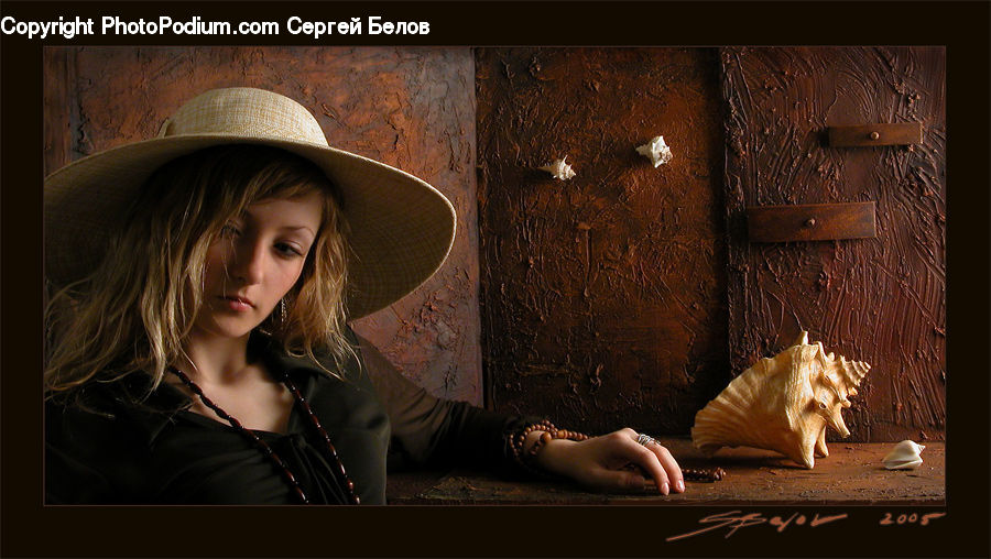 People, Person, Human, Cowboy Hat, Hat, Sun Hat, Conch