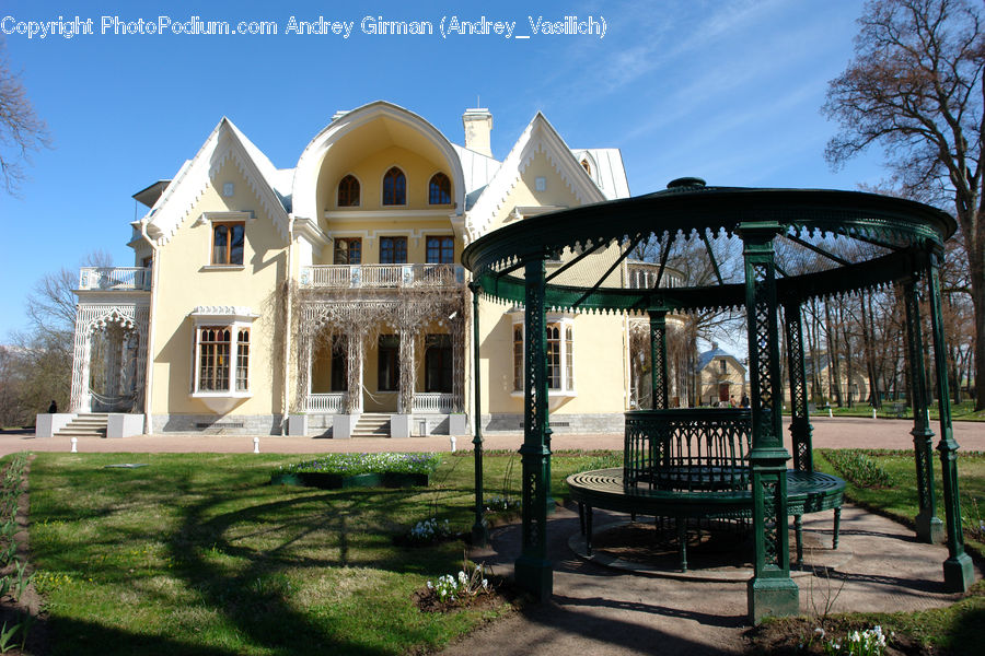 Gazebo, Building, Housing, Villa, Patio, Pergola, Porch