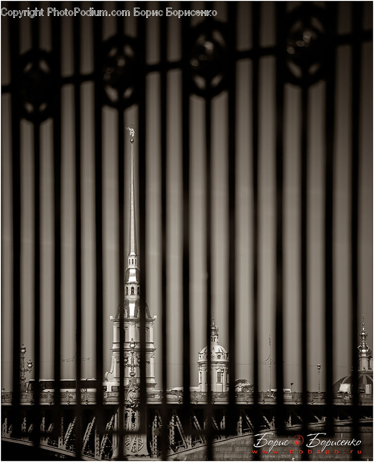 Railing, Collage, Poster, Column, Pillar, City, Downtown