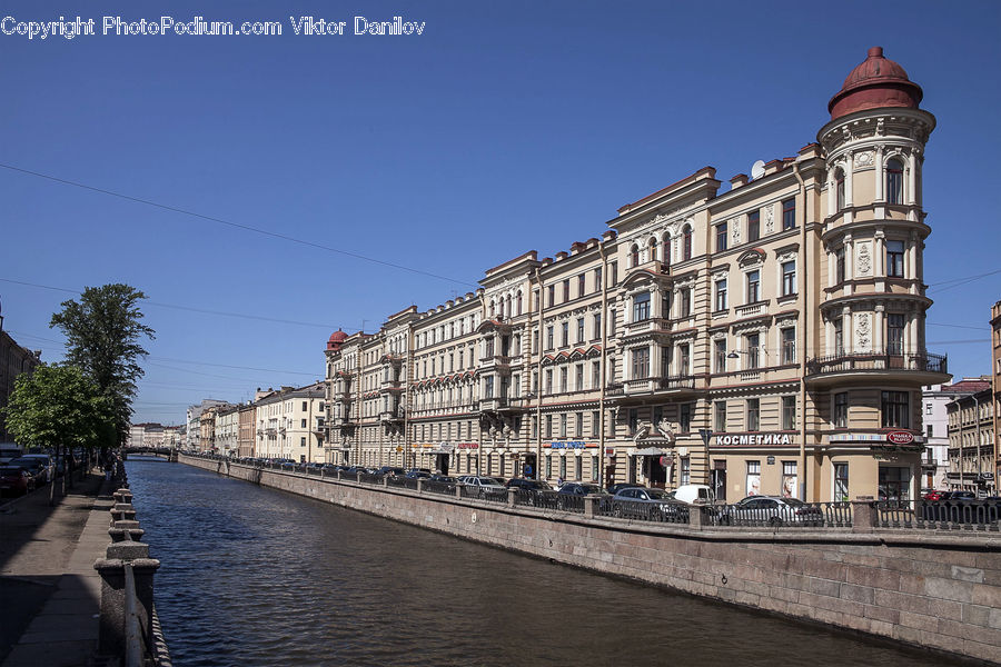 Canal, Outdoors, River, Water, Apartment Building, Building, High Rise