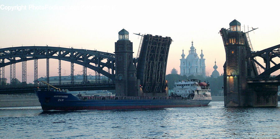 Boat, Watercraft, Architecture, Dome, Bridge, Ferry, Freighter