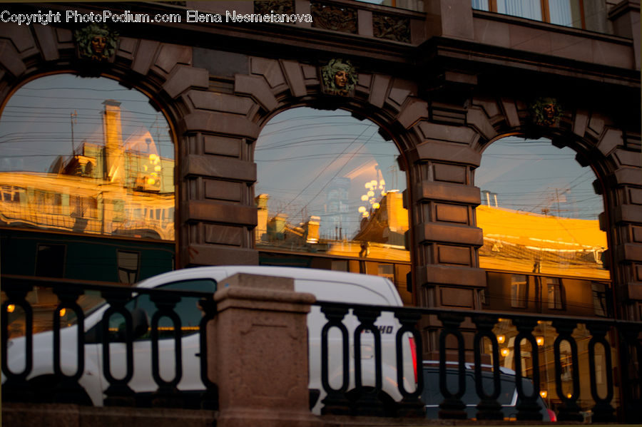 People, Person, Human, Arch, Train, Vehicle, Cafe