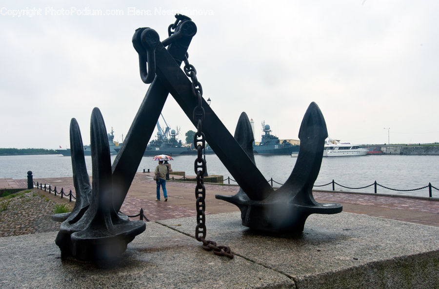 Anchor, Hook, People, Person, Human, Beach, Coast